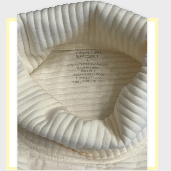 Nwt‎ TAHARI Sport Active Athletic Turtleneck Long Sleeve Fitness Pullover Size S - Picture 5 of 8